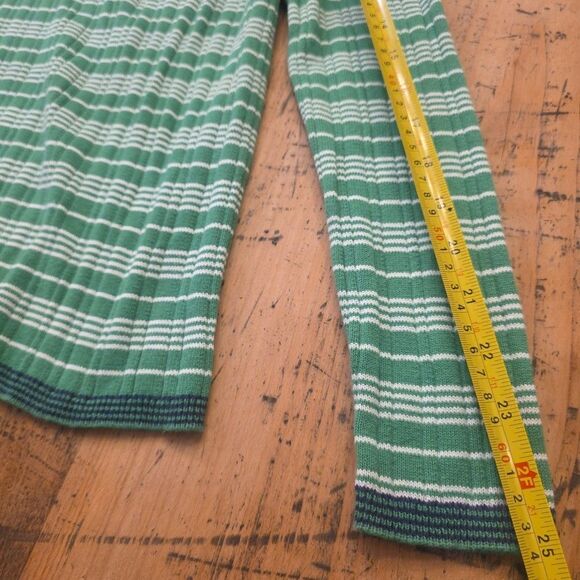 AMERICAN EAGLE Vtg Y2K Kelly‎ Green Striped Ribbed Preppy Top Sz M Bella Swan - Picture 8 of 8